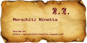 Merschitz Ninetta névjegykártya